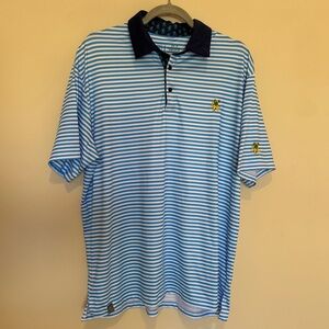 Grateful Dead Blue-Striped Dancing Bear Polo